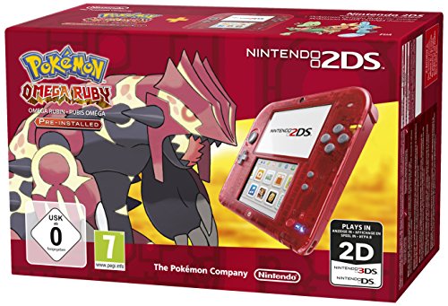 Console Nintendo 2DS pack Pokémon Rubis Oméga - transparente rouge