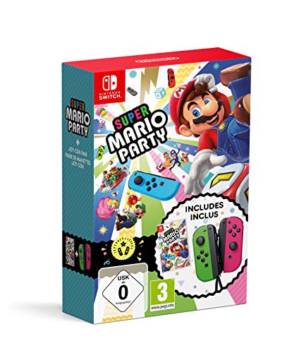 Super Mario Party Nintendo Switch + Paire Joy-Con (Vert et Rose)