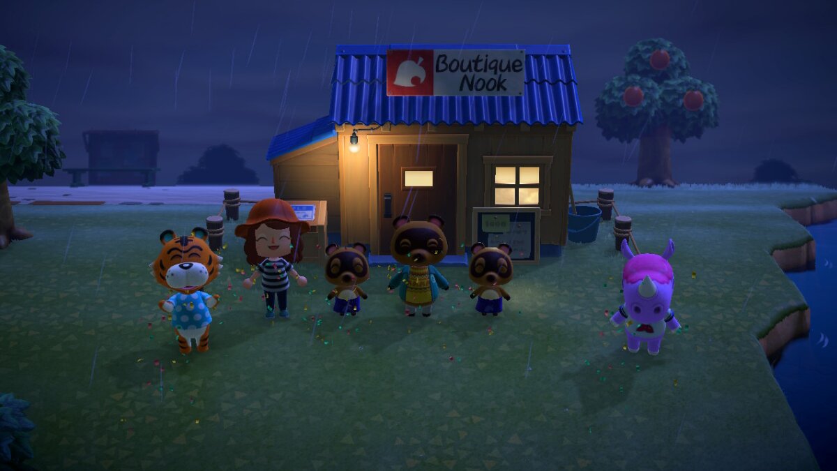 Boutique Nook de base dans Animal Crossing: New Horizons.