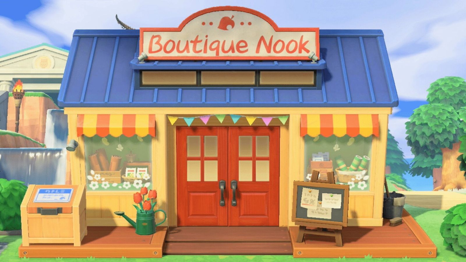 Boutique Nook améliorée dans Animal Crossing: New Horizons.