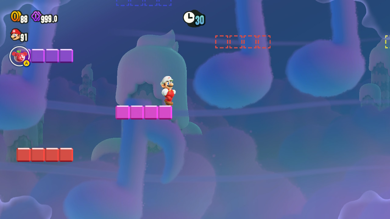 Conseil du niveau sauts et rythme de Mario Wonder